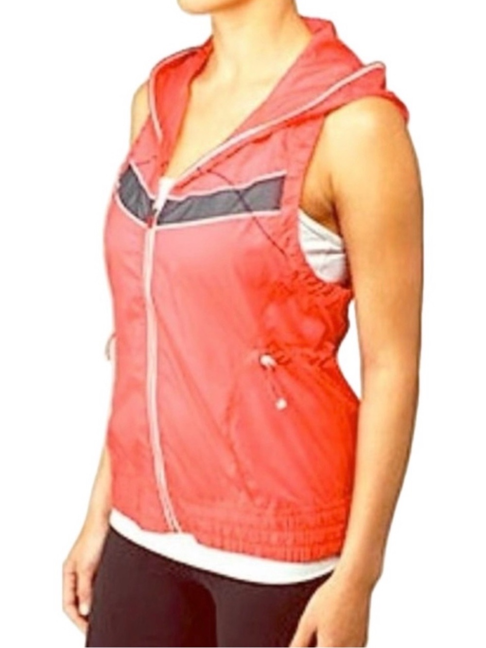 lululemon athletica Run Like The Wind Hooded Vest Color Block Hooded Vest Size 1